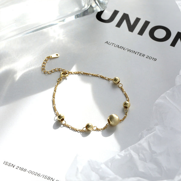 FS0376 925 Sterling Silver Classic Bead Bracelet