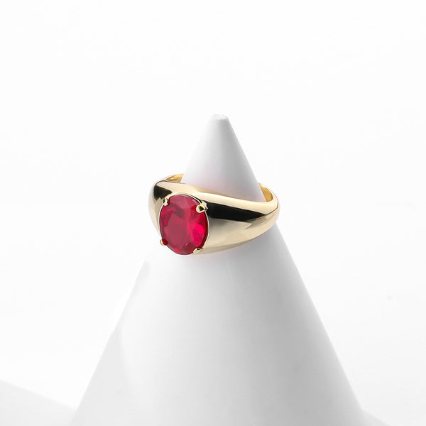 FJ0960 925 Sterling Silver Claw-set Gemstone Ring