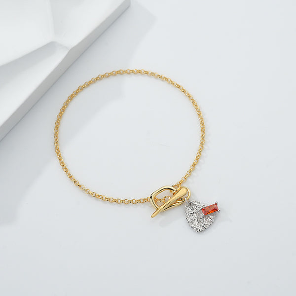 FS0368 925 Sterling Silver Personality Zircon Bracelet