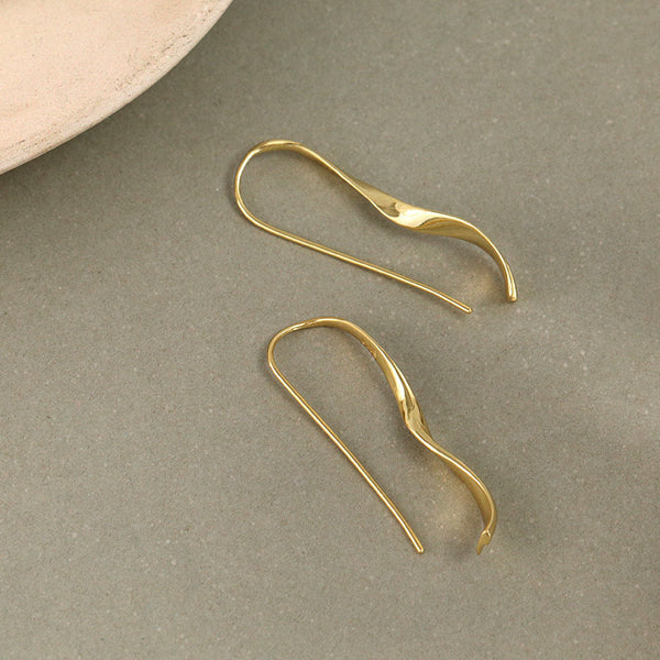 FE2695 925 Sterling Silver Fashion Twist Stud Earrings