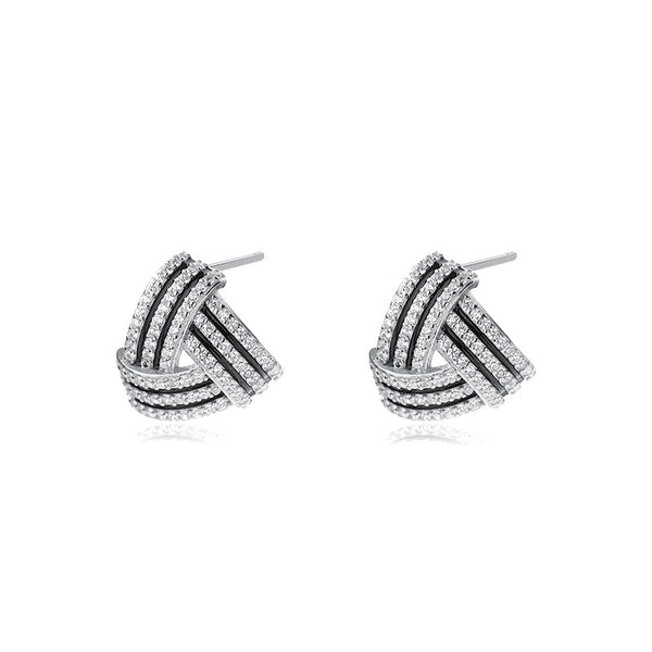 FE2662 925 Sterling Silver Triangle Stud Earrings