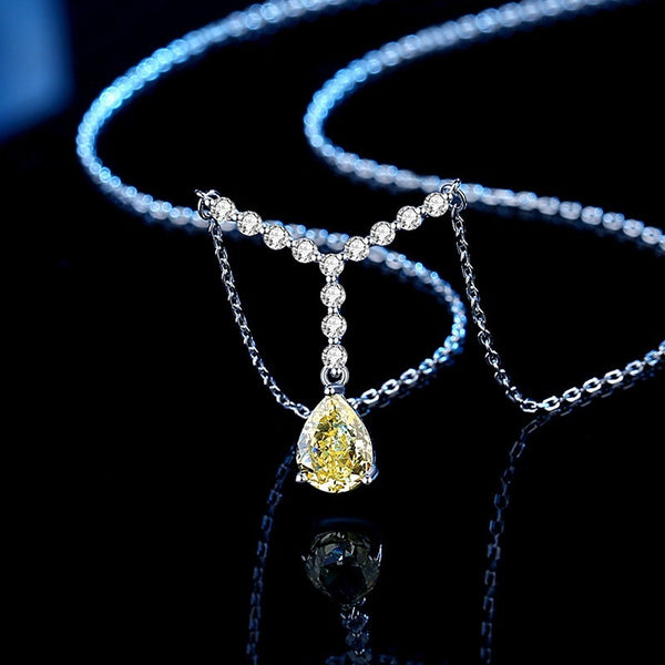 FX1216 925 Sterling Silver Y Shape Pendant Necklace