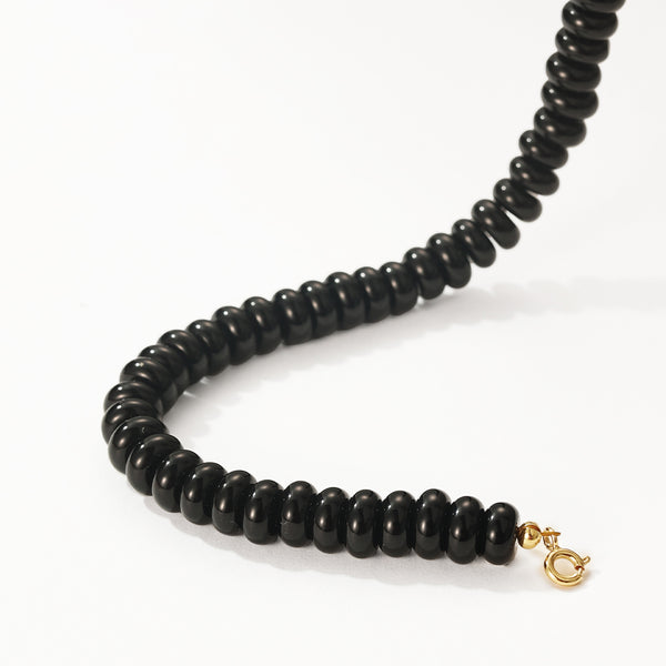 PB0138 Black Agate Charm Beaded Bracelets