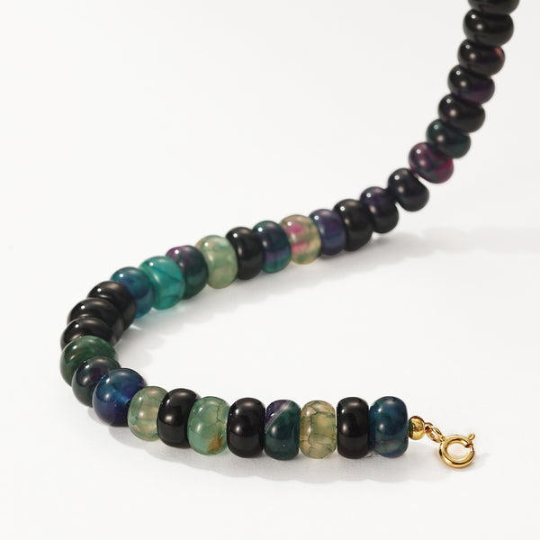 PB0137 Agate Charm Beaded Bracelete