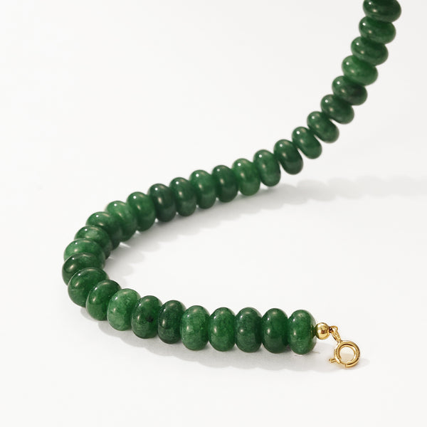 PB0132 925 Sterling Silver Green Beaded Charm Bracelets