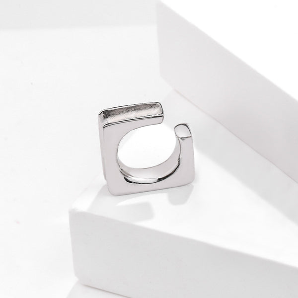 FE2546 925 Sterling Silver Dainty C Shape Ear Cuff