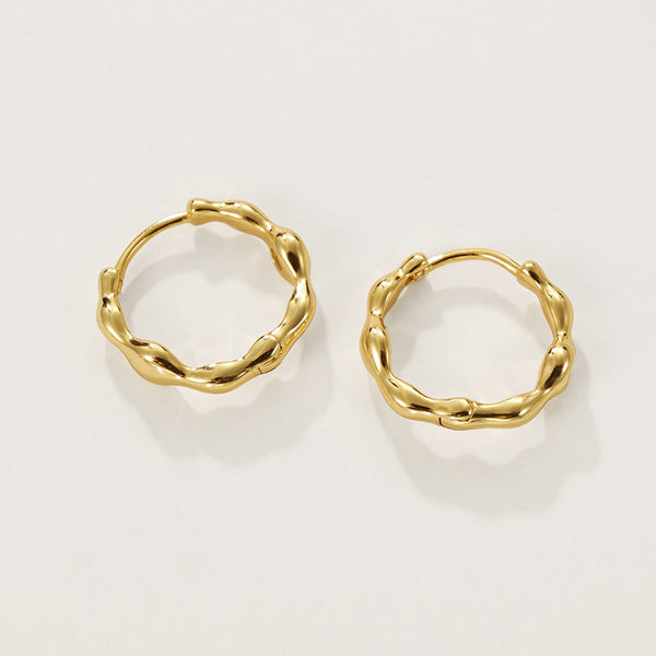 VFE0009 Vintage CZ Huggie Hoop Earrings