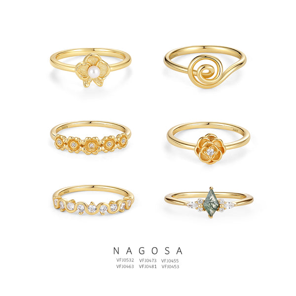 Flower Minimalist Stacked Rings