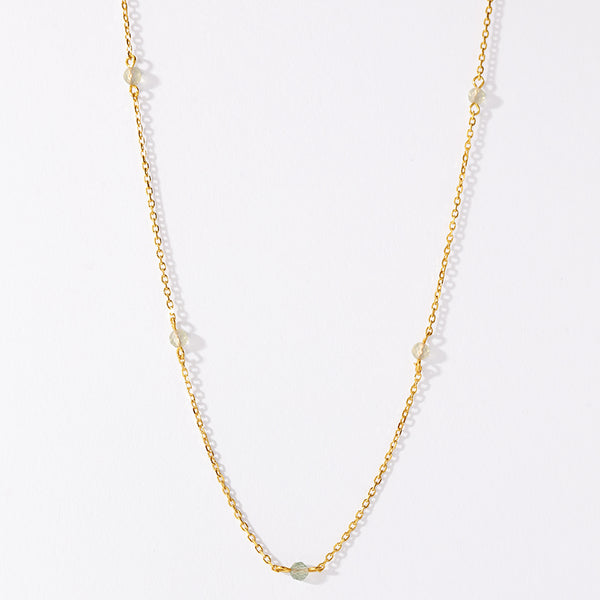 VFX0288 Birthstone Beaded Chain Necklace