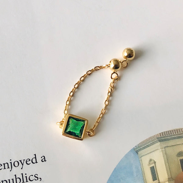 FJ0842 925 Sterling Silver Cubic Zirconia Chain Ring