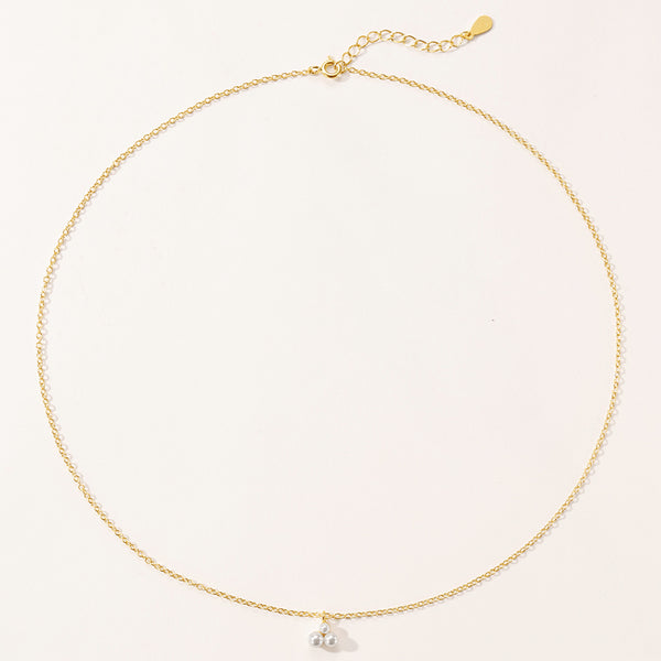 VFX0137 Trio Shell Pearl Necklace