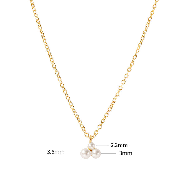 VFX0137 Trio Shell Pearl Necklace