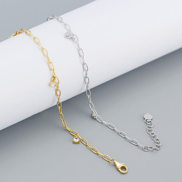 YHB015 925 Sterling Silver Women Chain Bracelet