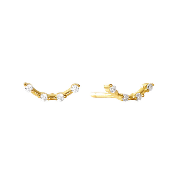 VFE0197 Zirconia Arch Mini Stud Earring