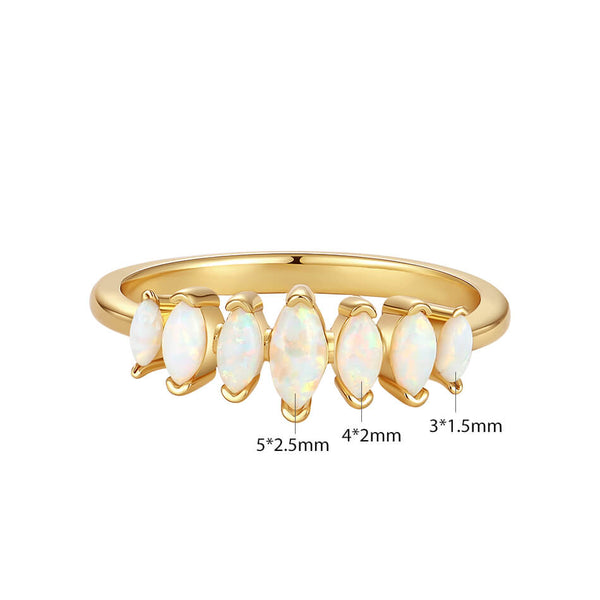 VFJ0315 Marquise Opal Wedding Ring