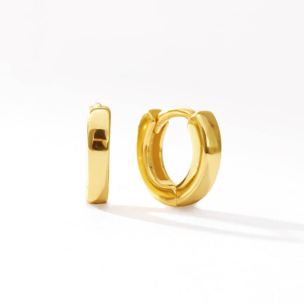 FE3423 Dainty High Polish Huggie Hoop Earrings