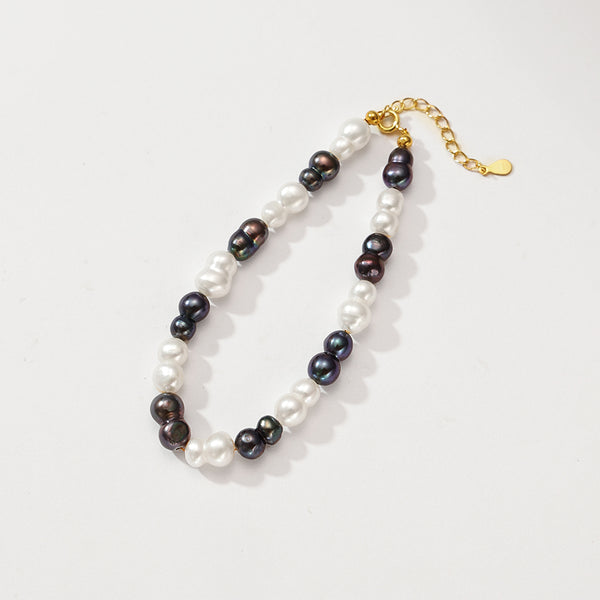 PB0097 925 Sterling Silver Freshwater Pearl Women Bracelet