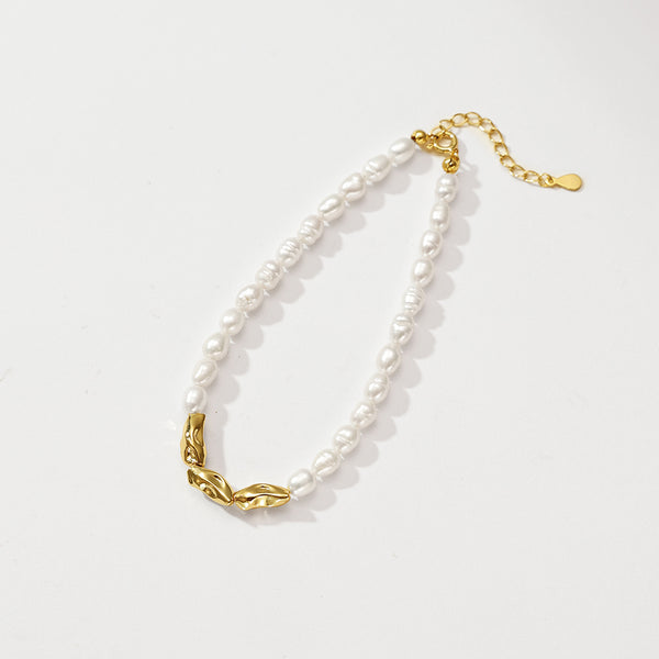 PB0102 925 Sterling Silver Freshwater Pearl Bracelet