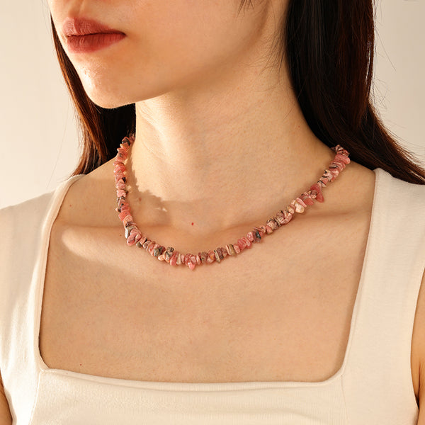 PN0166 925 Sterling Silver Handmade Chip Necklace