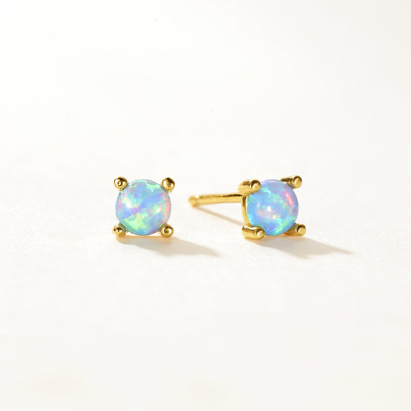 VFE0278 Minimalist Opal Stud Earrings
