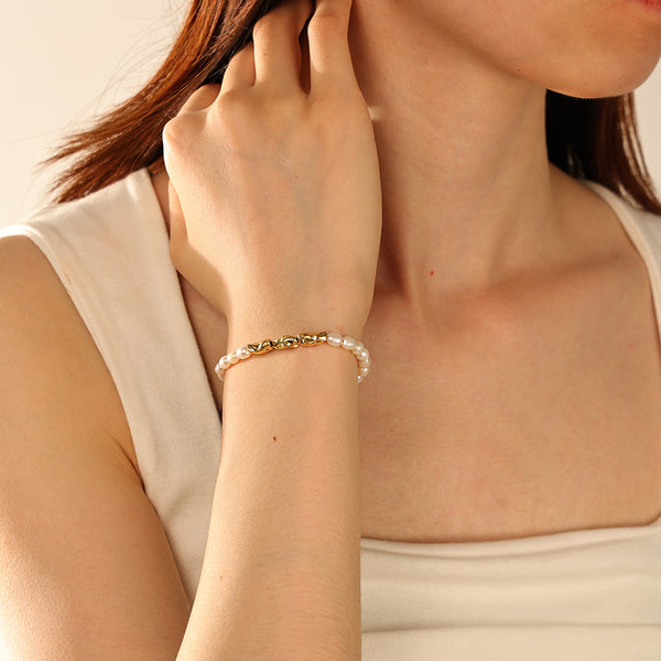 PB0102 925 Sterling Silver Freshwater Pearl Bracelet
