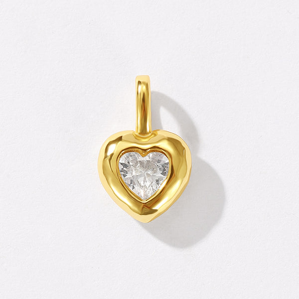 VFD0692 Heart Zircon Charm Pendant