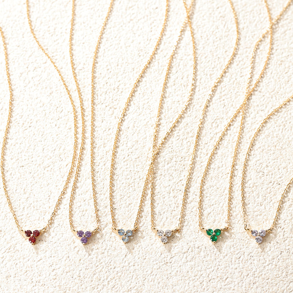 VFX0286 Birthstone Trio Pendant Necklaces