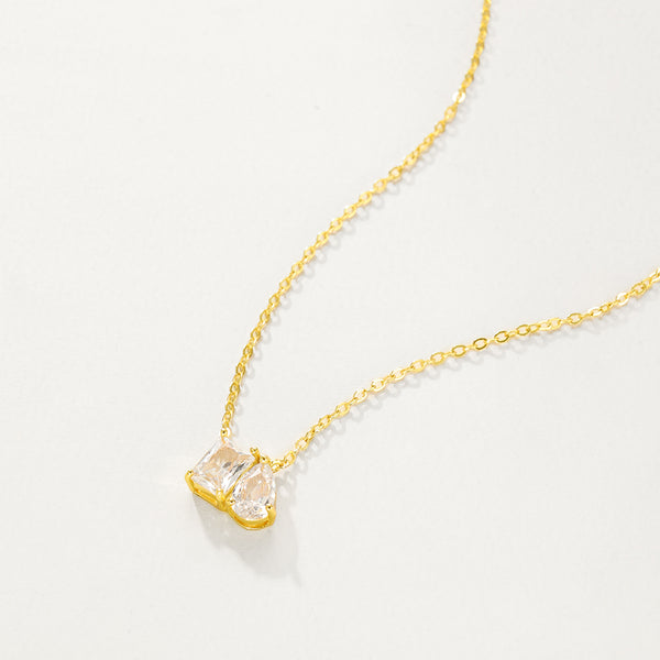 FX1175 925 Sterling Silver Zirconia Pendant Necklace