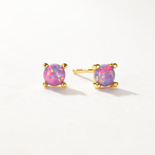 VFE0278 Minimalist Opal Stud Earrings