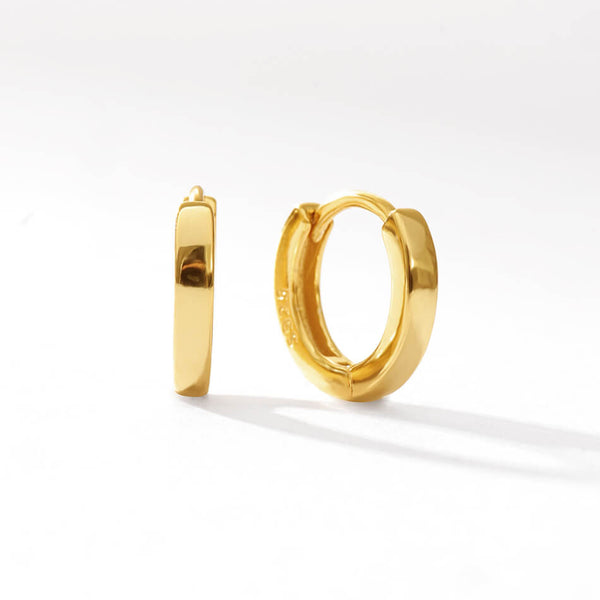 FE3423 Dainty High Polish Huggie Hoop Earrings