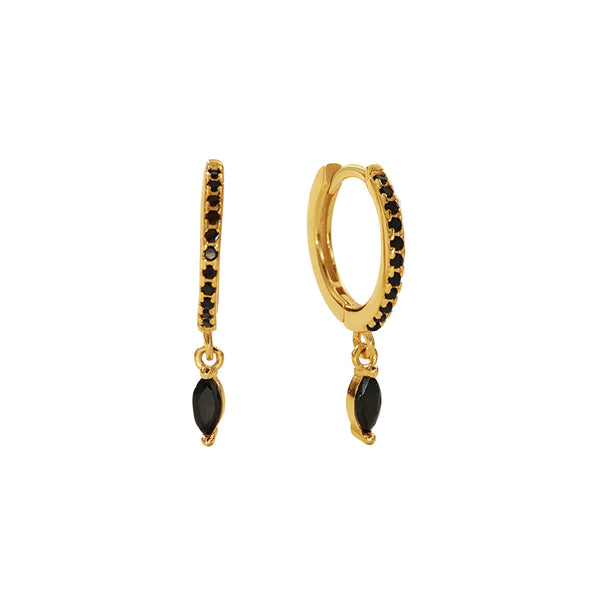 FE2759 Blue Turquoise Colorful Stone Dangle Hoop Earrings