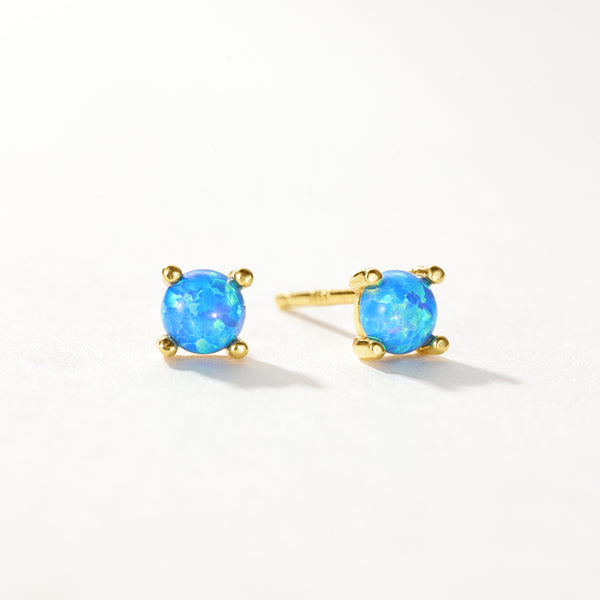 VFE0278 Minimalist Opal Stud Earrings
