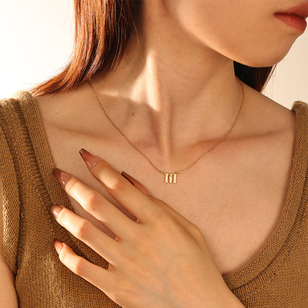 VFX0028 Capital Letter Pendant Necklace