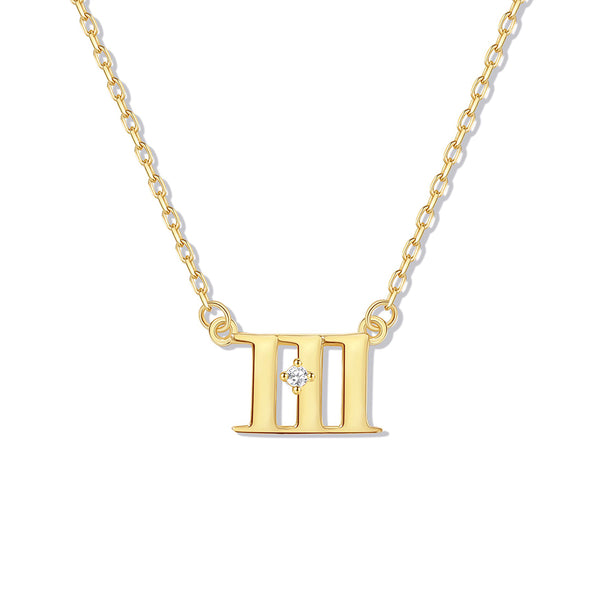 VFX0028 Capital Letter Pendant Necklace