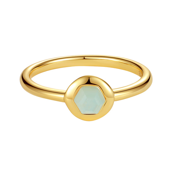 VFJ0479 Hexagon Gemstone Ring