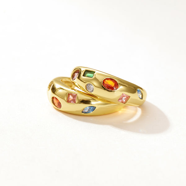 VFE0123 Colorful Chunky Hoop Earrings