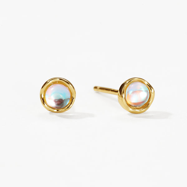 VFE0096 Minimalist Moonstone Stud Earring