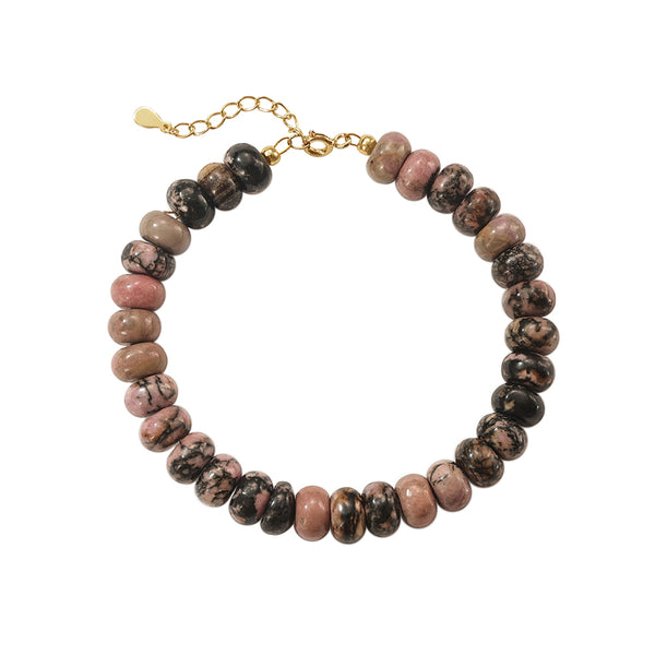 PB0136 925 Sterling Silver Charm Beaded Bracelete