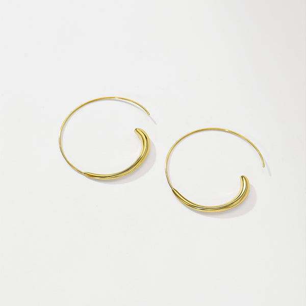 FE2841 925 Sterling Silver Big Hoop Earring