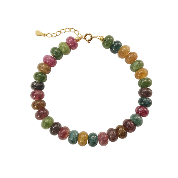 PB0133 925 Sterling Silver Jade Round Beaded Women Bracelets