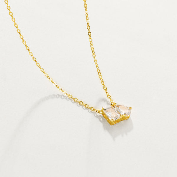 FX1175 925 Sterling Silver Zirconia Pendant Necklace