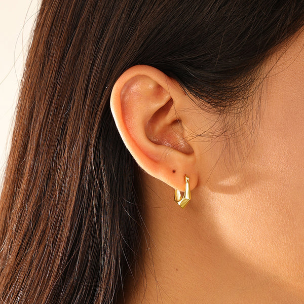 FE3136 Geometric Hoop Earring