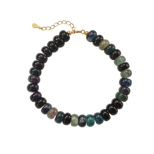 PB0137 Agate Charm Beaded Bracelete