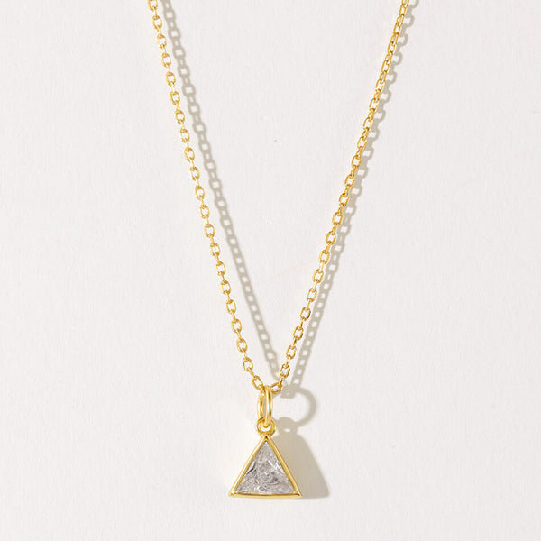 VFX0213 Triangle Rainbow Cubic Zirconia Pendant Necklace