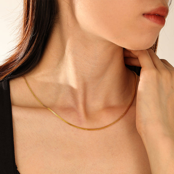 FX1284 925 Sterling Silver Cuban Women Chain Necklaces