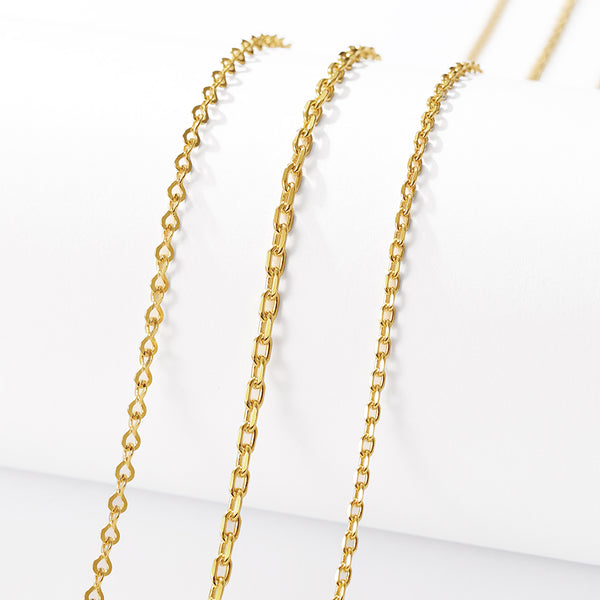 FX1286 925 Sterling Silver Classic Chain Necklaces