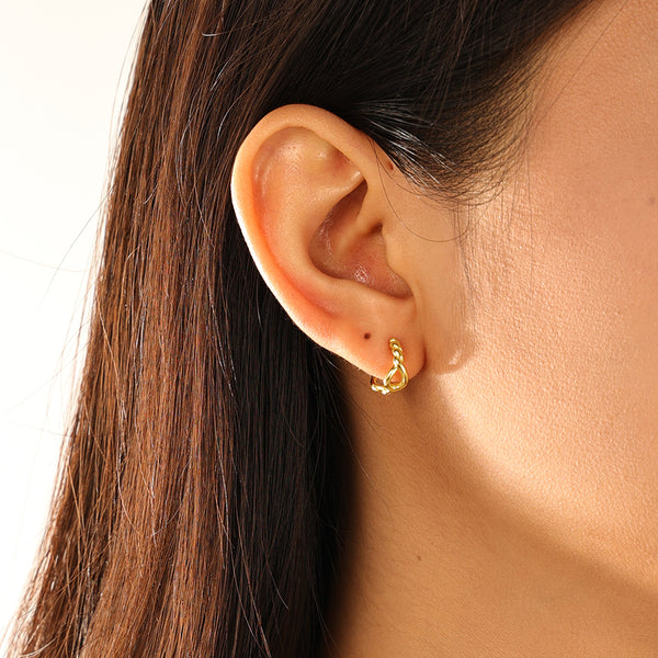 FE3202 Twist Hoop Earring