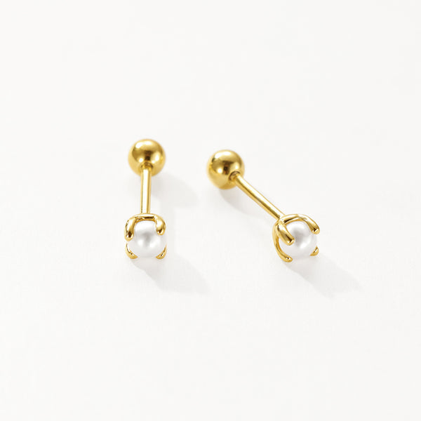 FE3096 Mini Shell Pearl Stud Earrings