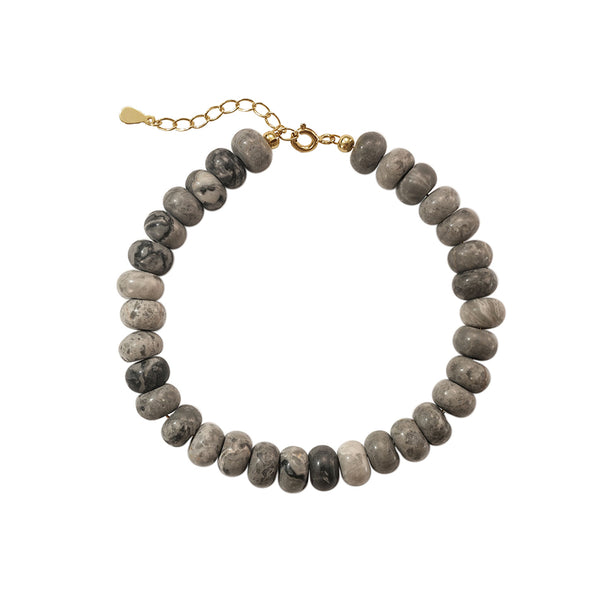 PB0139 925 Sterling Silver Charm Beaded Bracelets