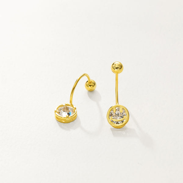 FE2786 925 Sterling Silver Smiley Face Screw Pin Earrings